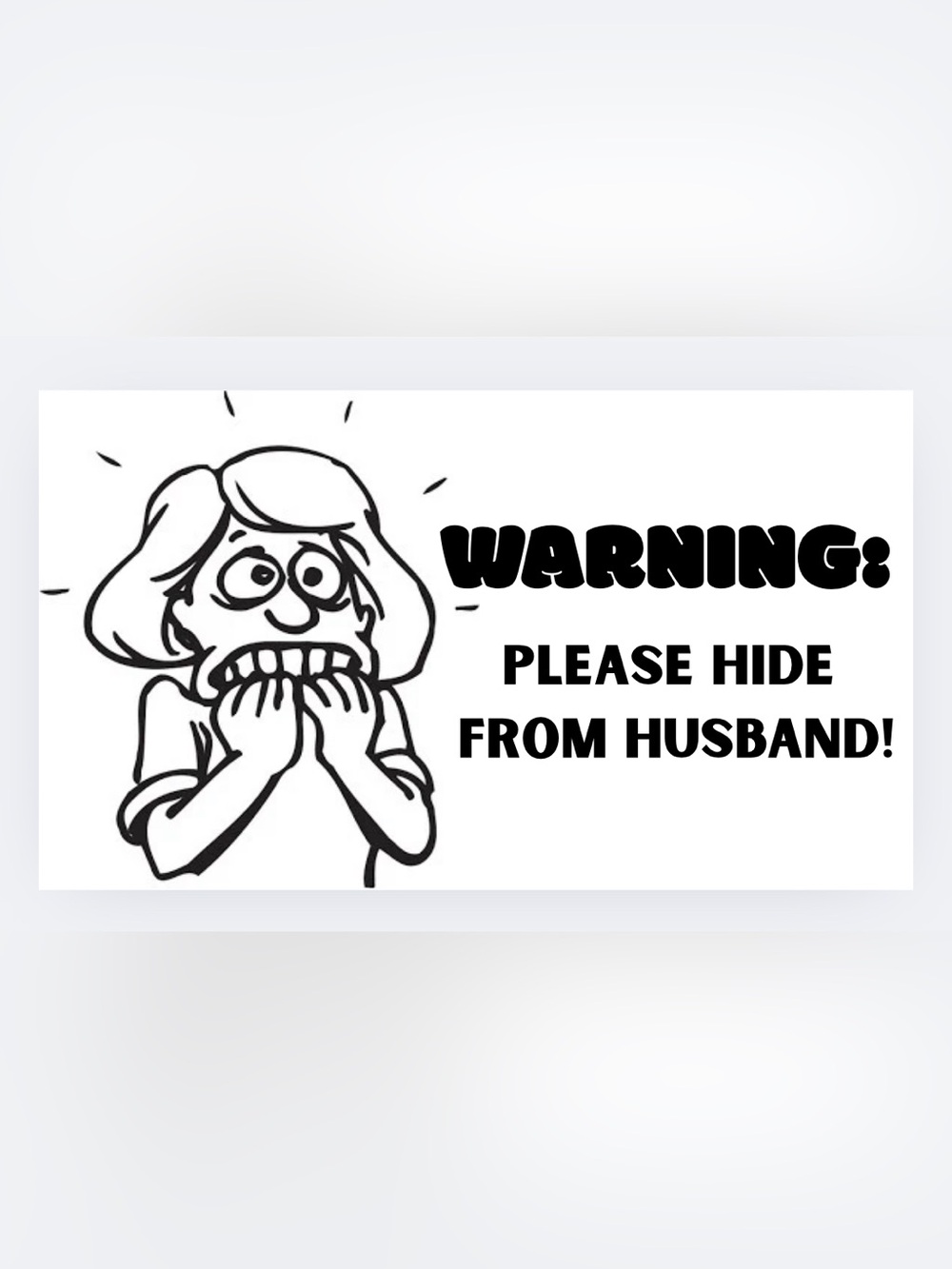 Handmade 50count “Hide From Husband” Stickers